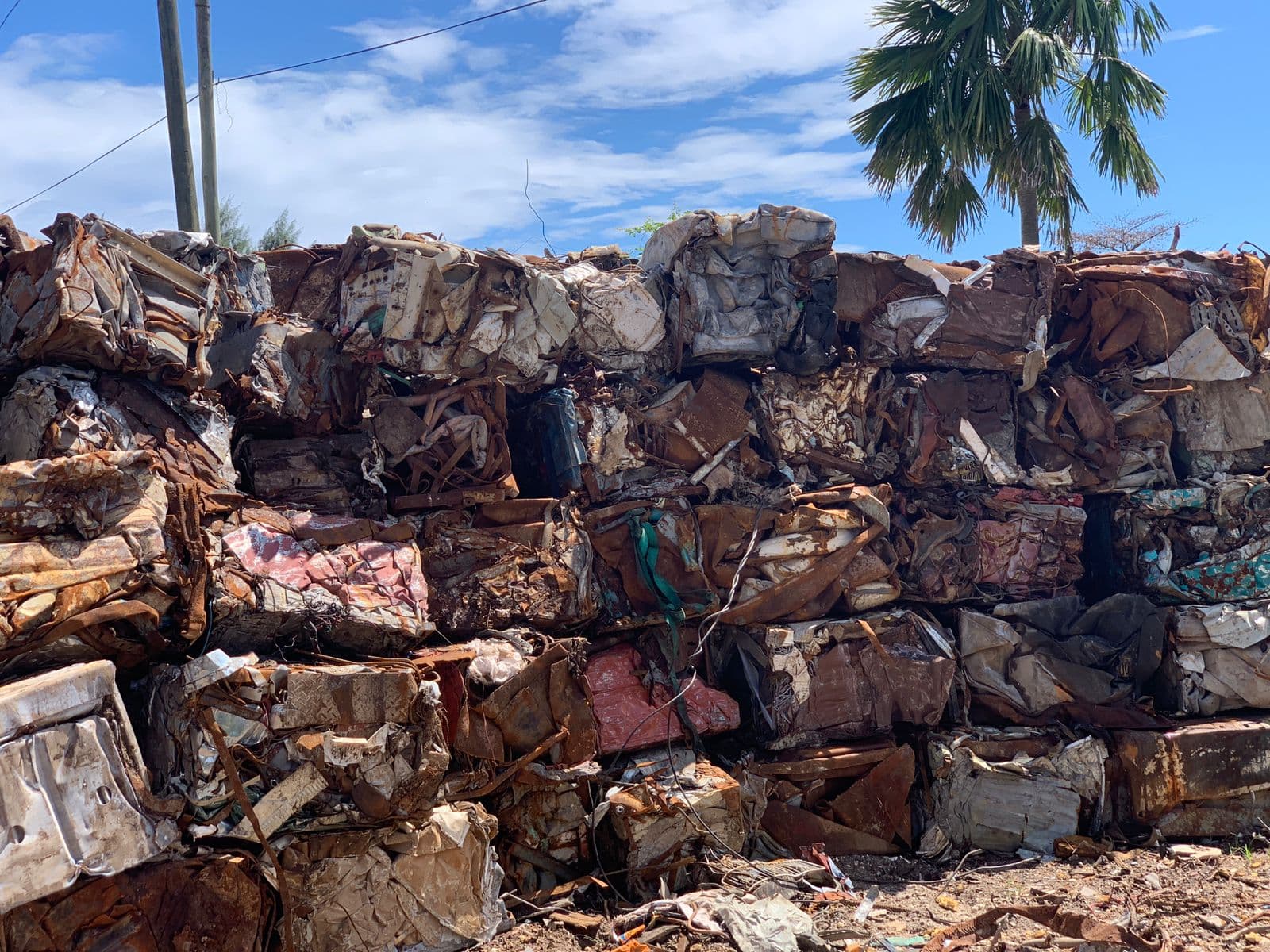 Compressed scrap bales